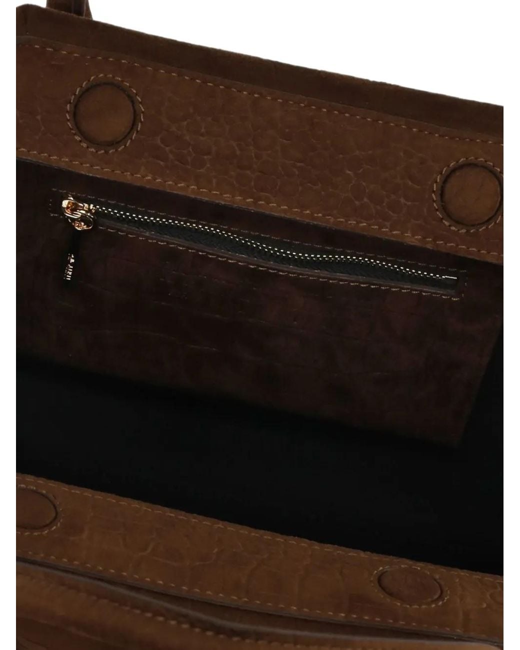 THEMOIRÈ Brown Medium Talia Croc-Effect Tote Bag