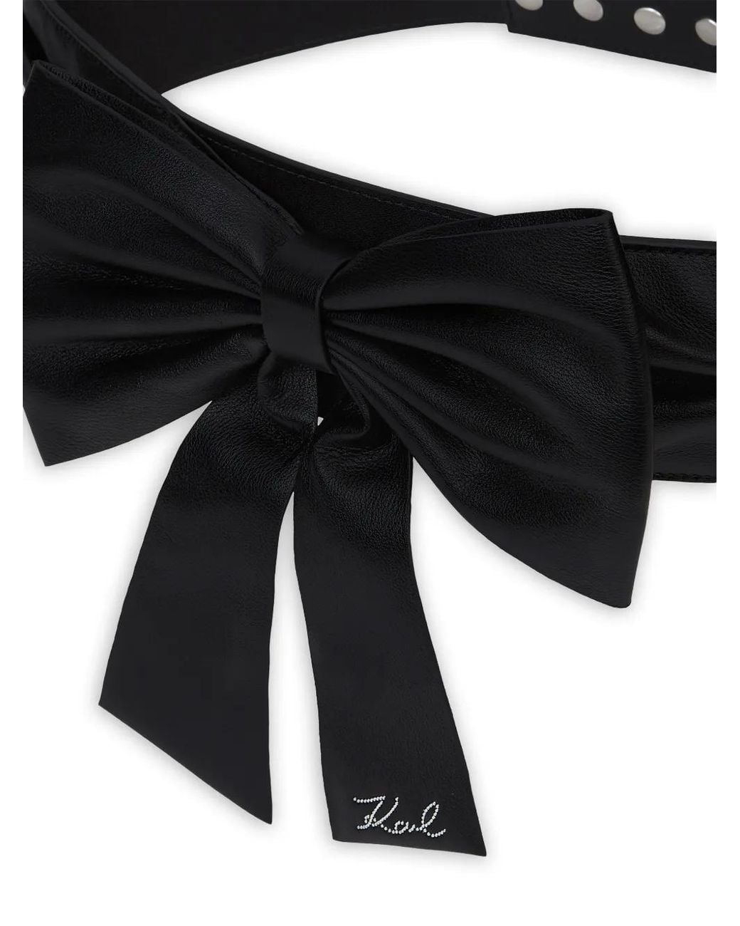 Karl Lagerfeld Black Ceinture À Nœud Signature