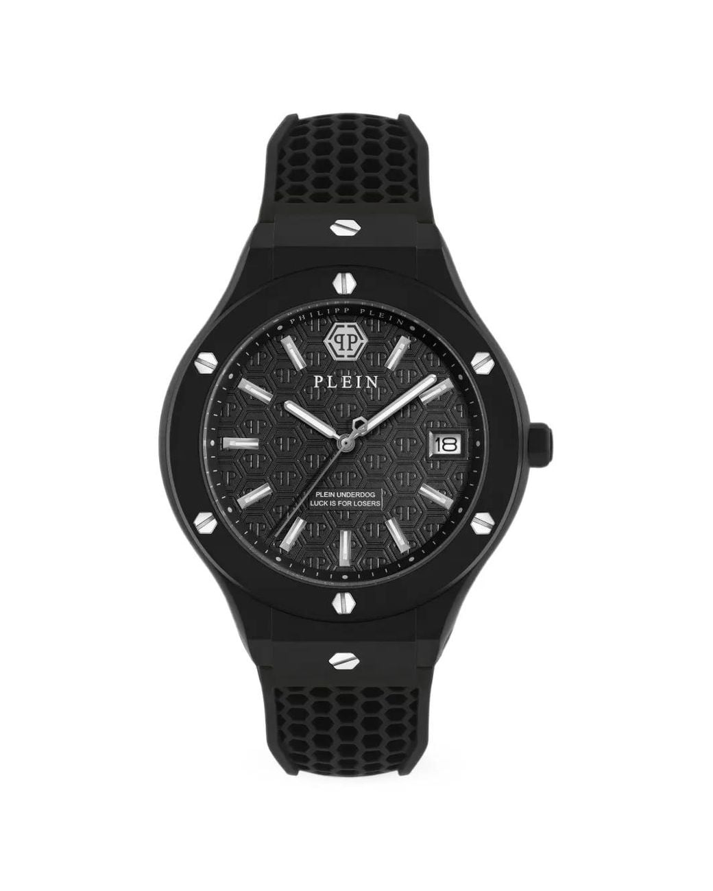 Philipp Plein Black Plein Underdog 44Mm Watch for men