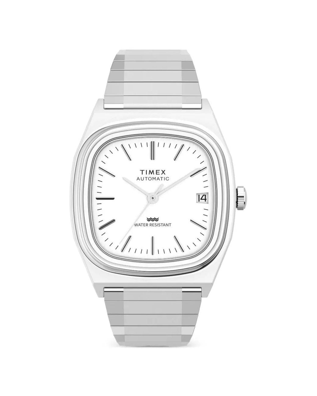 Timex White 1983 E-Line Reissue 34Mm Watch for men