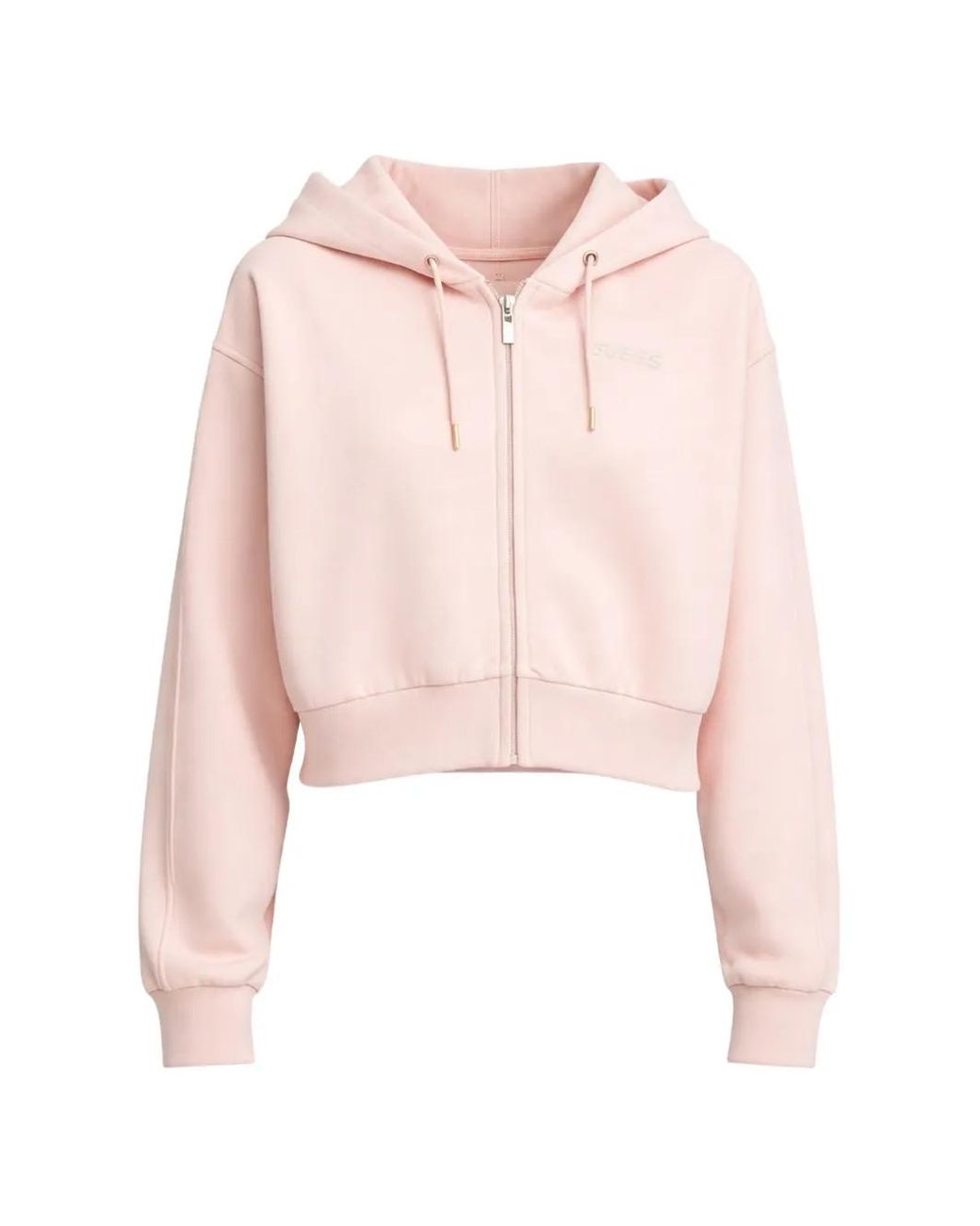 Guess Pink Hooded Zip-Up Top