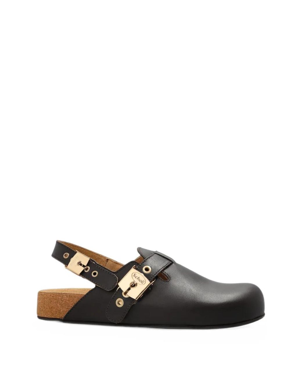 Scholl White Luna Flat Mules
