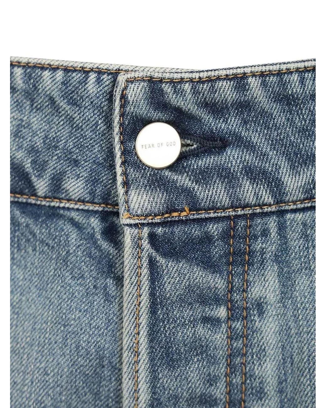 Fear Of God Blue Denim Utility Short for men