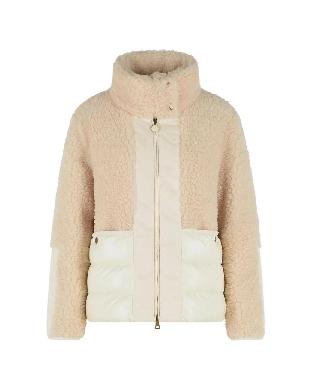 Moncler Natural Glorieux Teddy Short Down Jacket