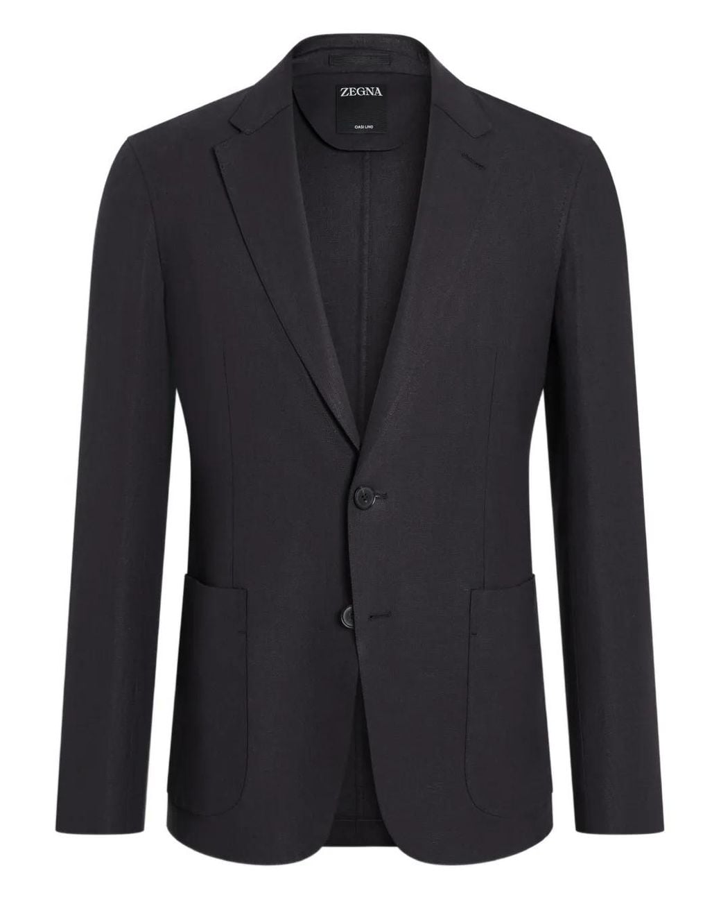 Zegna Black Oasi Linen Blazer for men