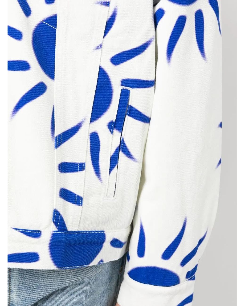 Liberal Youth Ministry Blue Sun-Print Denim Jacket for men