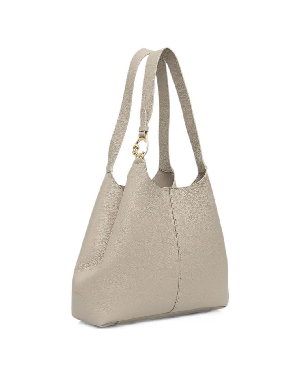 Coccinelle Natural Pebbled Leather Tote Bag