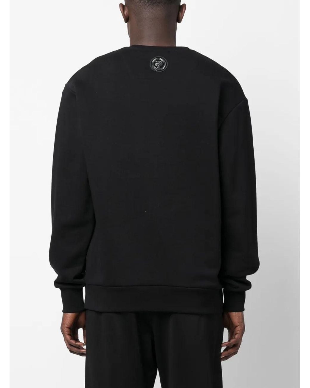 Philipp Plein Black Ls Scratch Logo-Print Sweatshirt for men