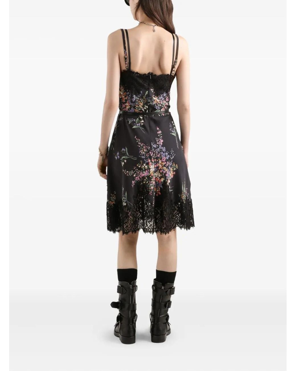 Dolce & Gabbana Black Dolce & Gabbana Short Floral Dress