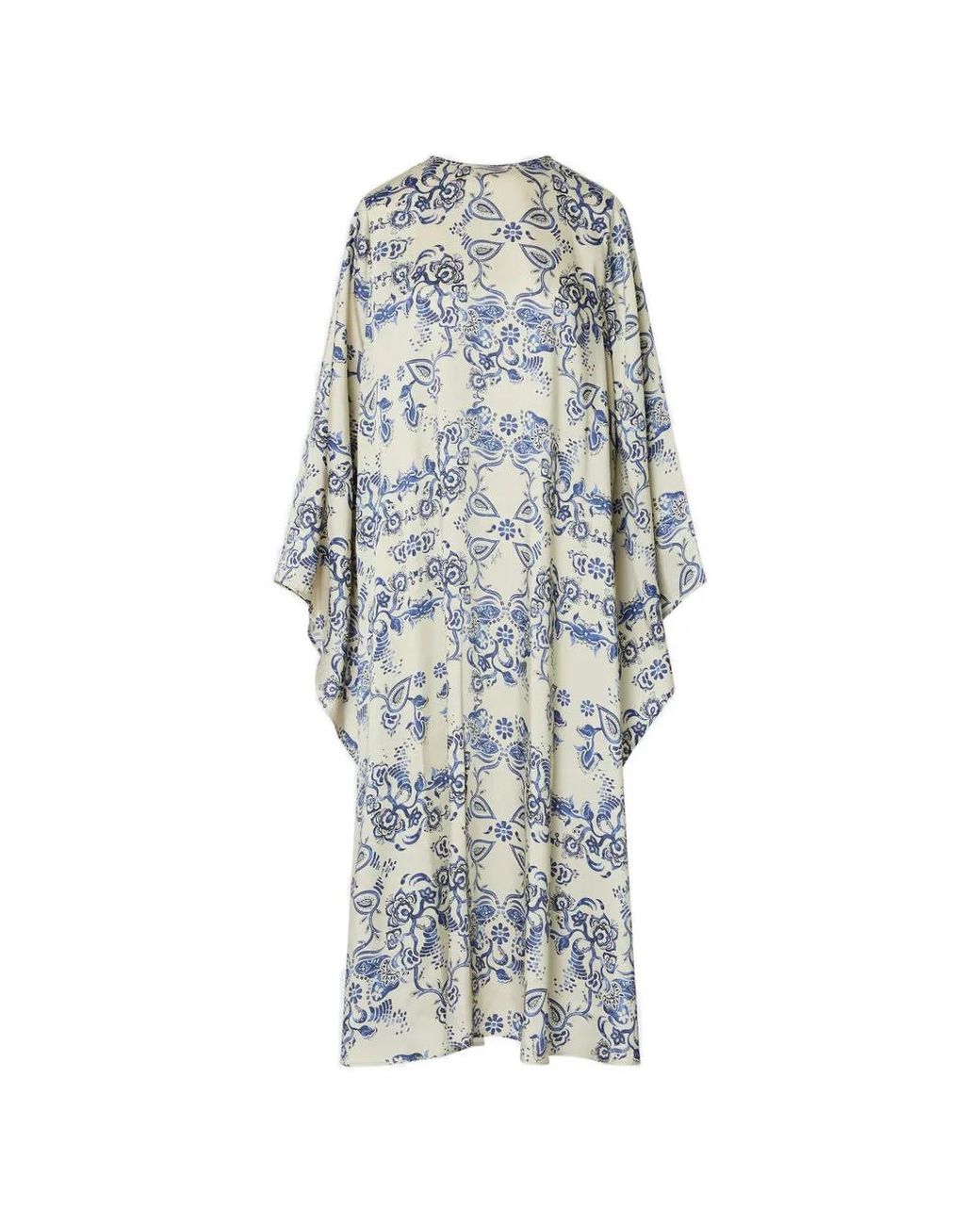Liu Jo White Scarf-Print Kimono-Sleeve Maxi Dress