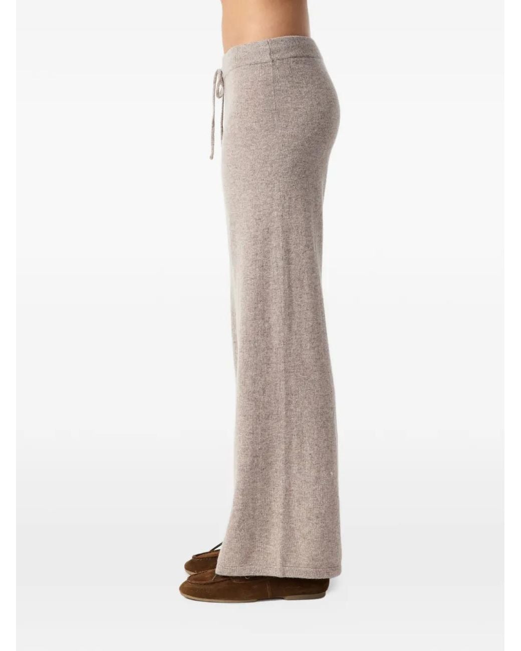 The Upside Natural Amelie Cashmere-Knit Straight-Leg Trousers
