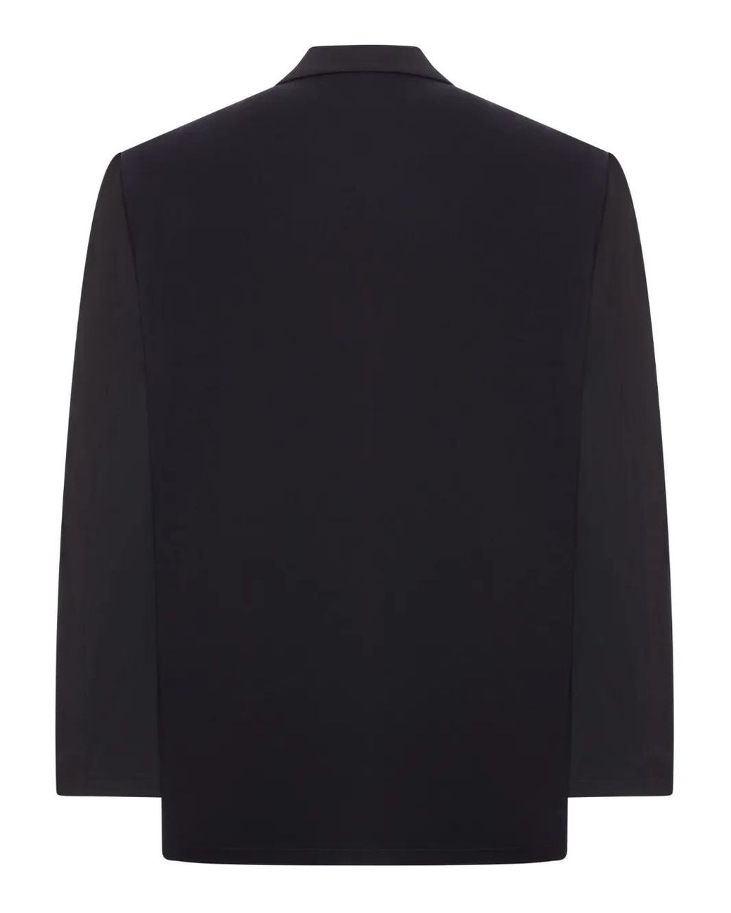 Balenciaga Single-Breasted Wool Blazer in Blue for Men | Lyst