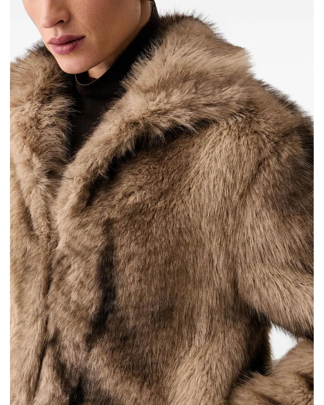 Silvian Heach Brown Faux-Fur Jacket
