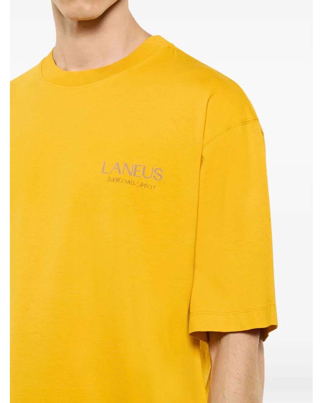 Laneus Yellow T-Shirt À Imprimé Graphique for men