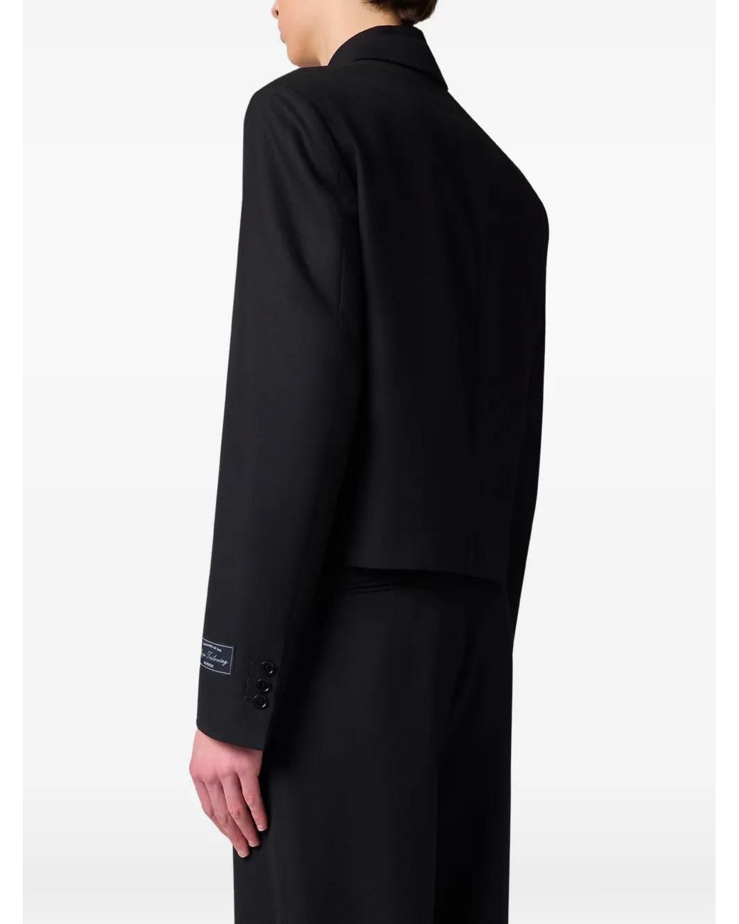 Veste Crop À Revers Crantés MSGM pour homme en coloris Blue