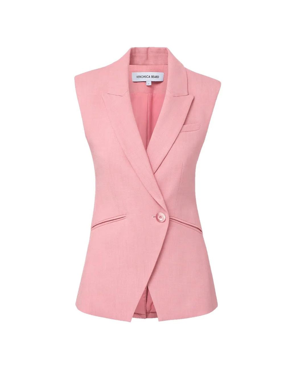Veronica Beard Pink Veston Ciel Boutonné