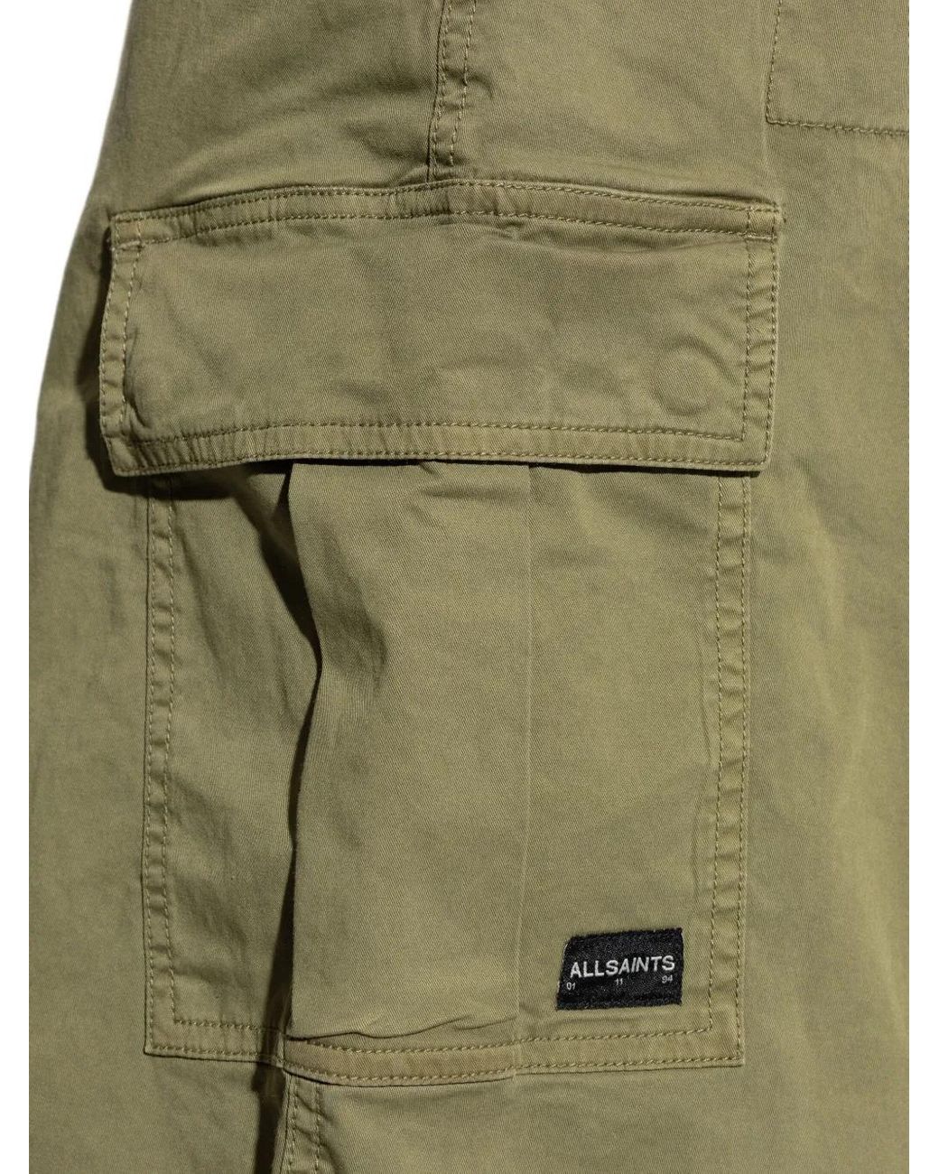 AllSaints Green Flynn Cargo Shorts for men