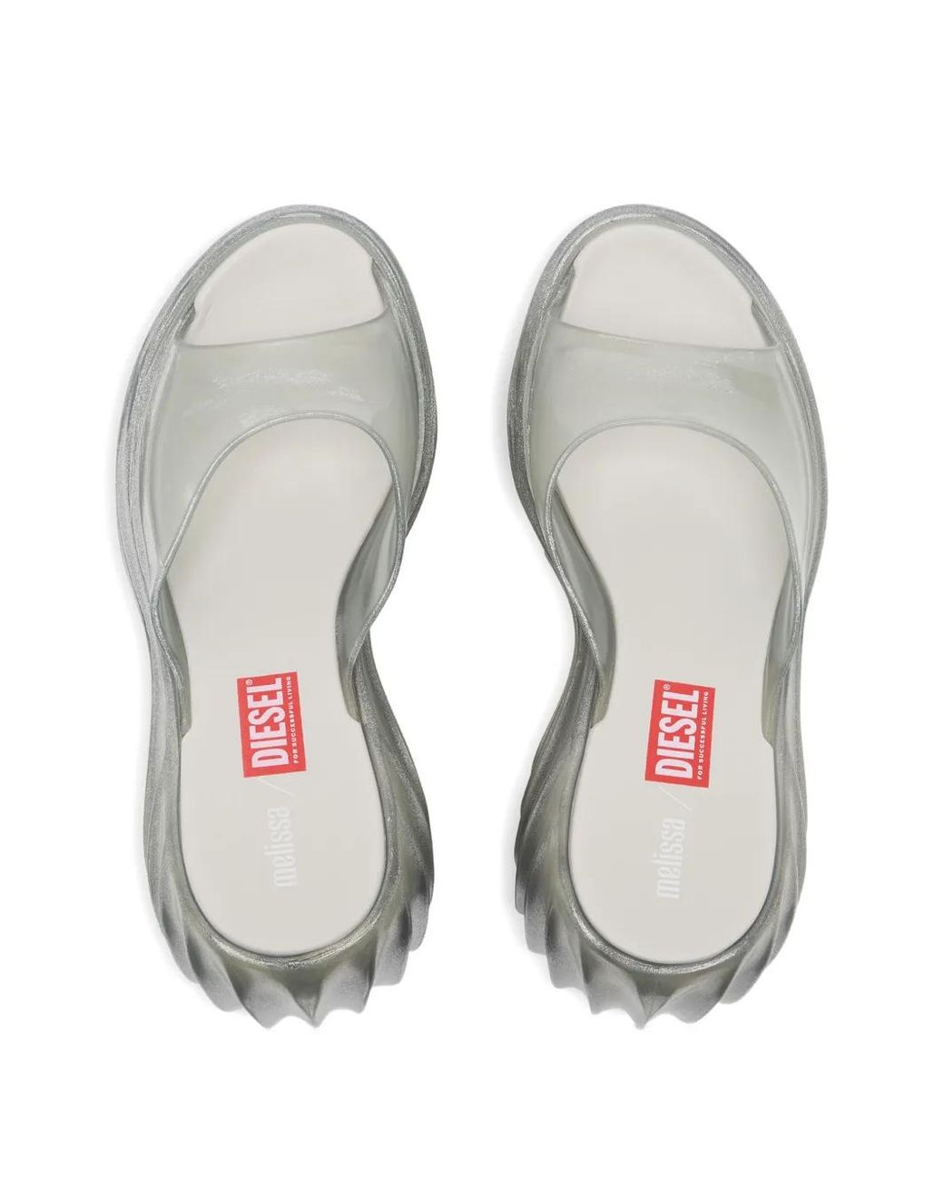 DIESEL White X Melissa Platform Mules