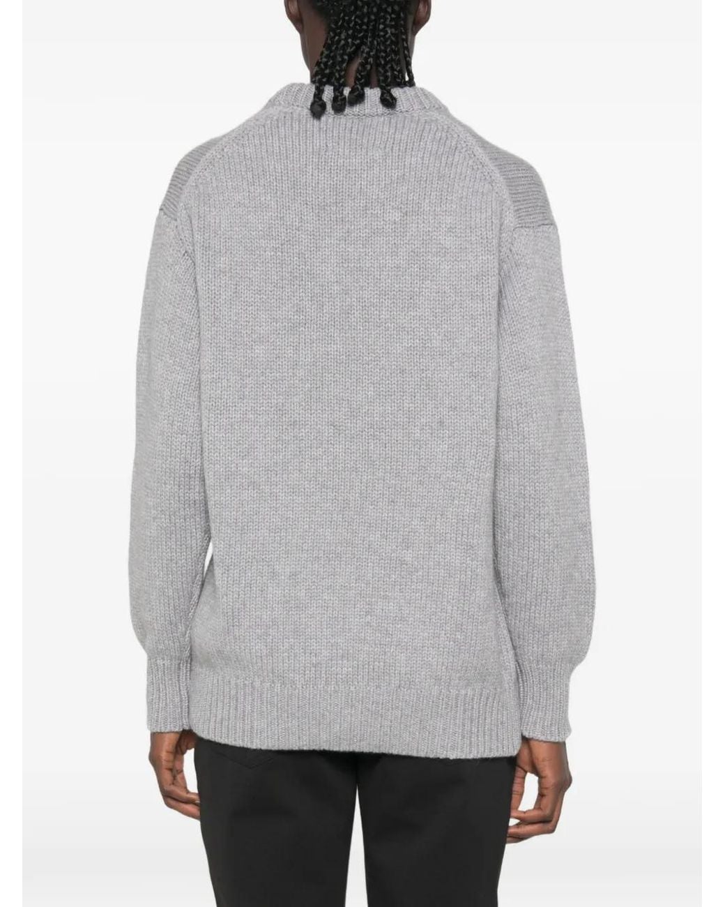 Malo Gray Gerippter Pullover