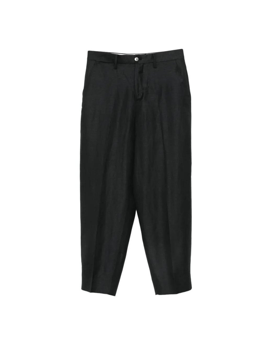 Briglia 1949 Black Pressed-Crease Tailored Trousers