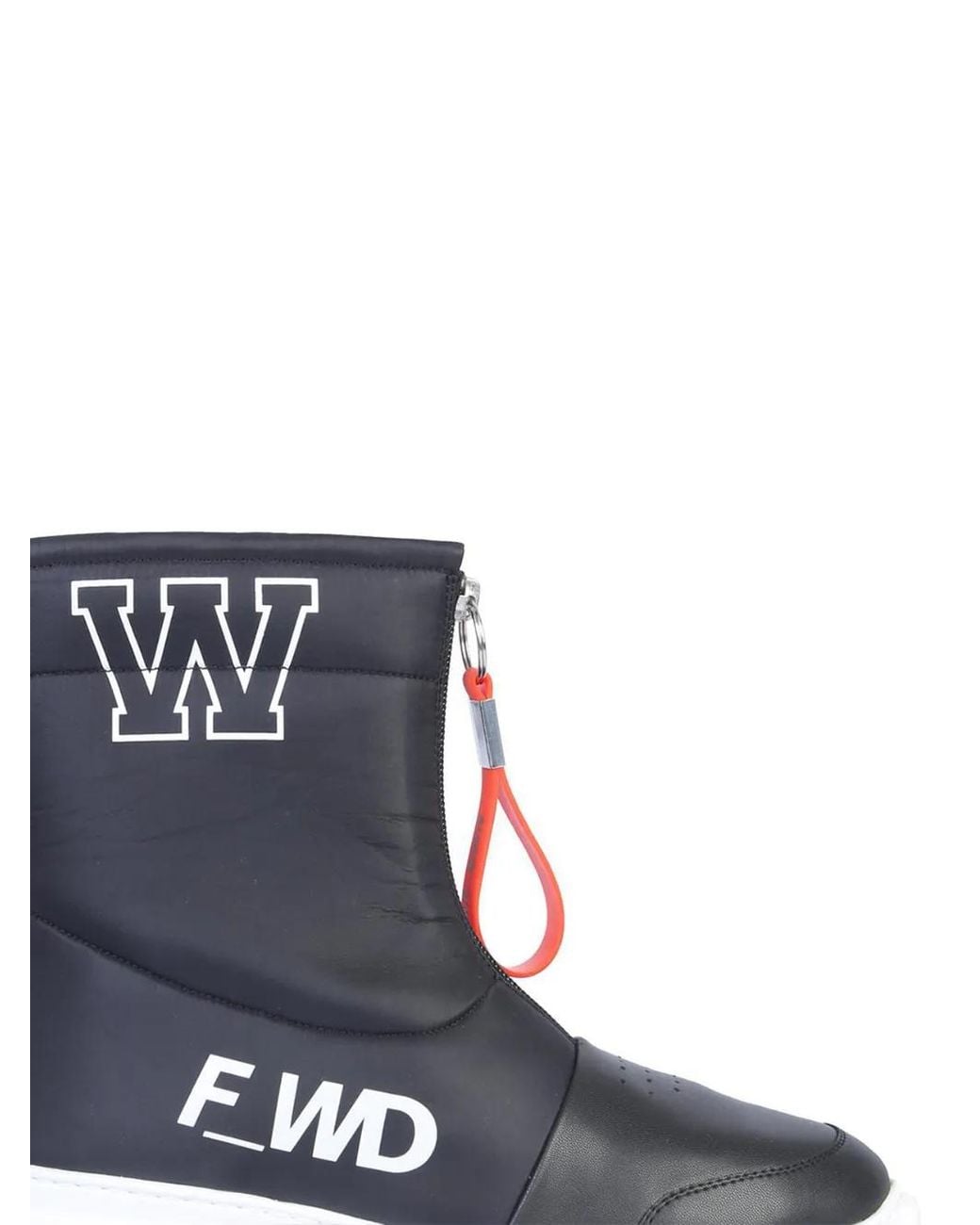 F_WD Blue Logo Zip Boots