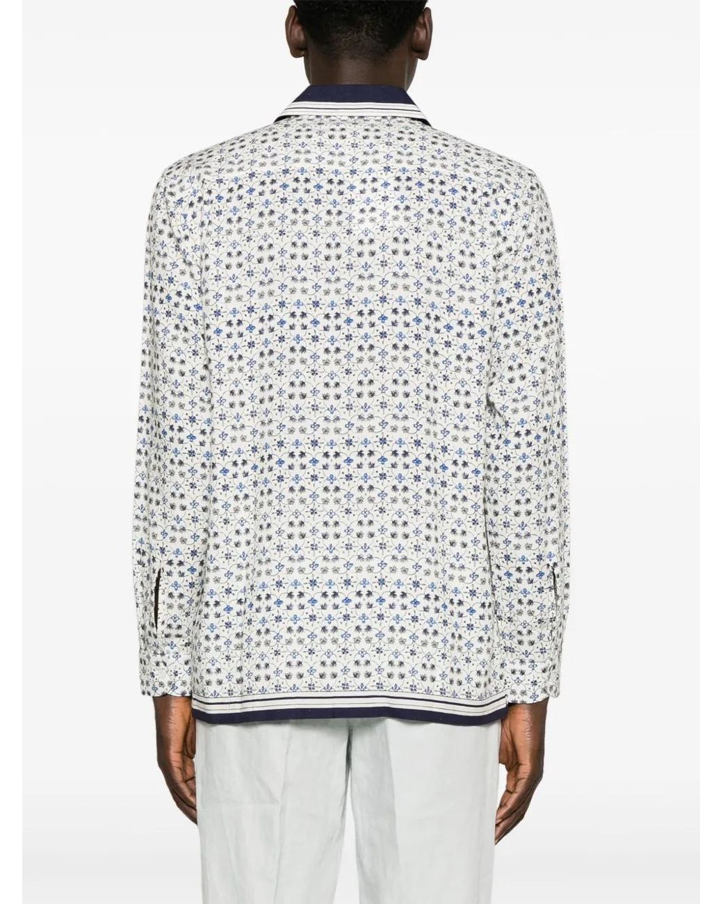 Orlebar Brown White Ridley Fiore Spread-Collar Shirt for men