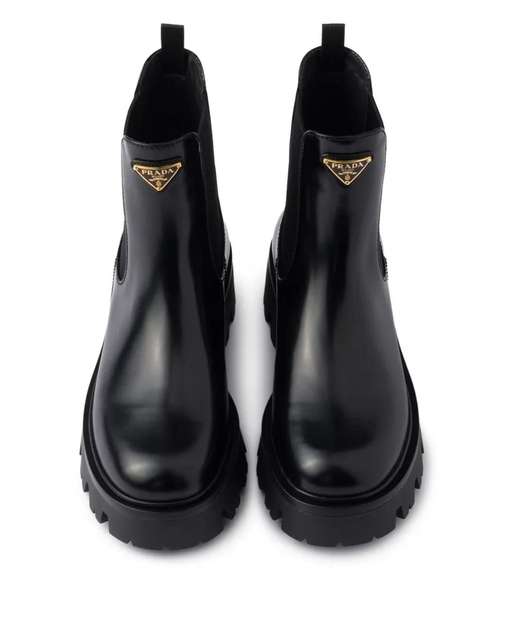 Prada Black Chelsea-Boots Mit Triangel-Logo 55Mm
