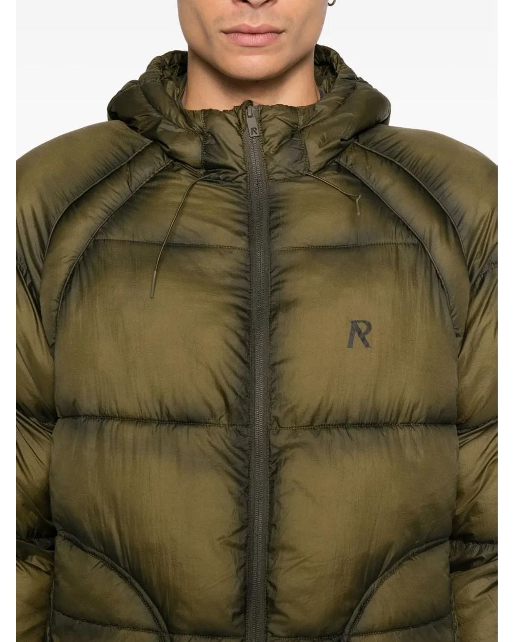 Plumífero Translucent Con Capucha Represent de hombre de color Green