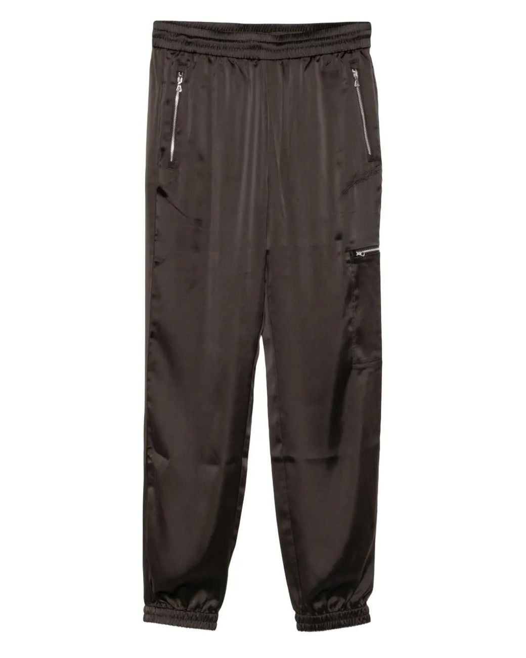 Lacoste Gray Logo-Embroidered Trousers