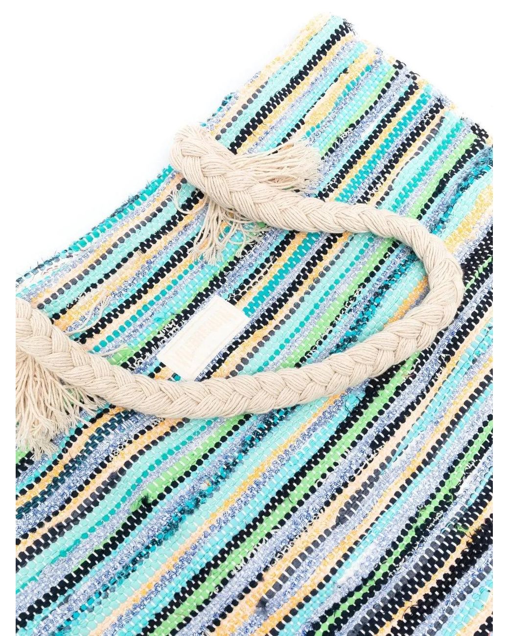 Vilebrequin Blue Woven Rope-Detail Tote