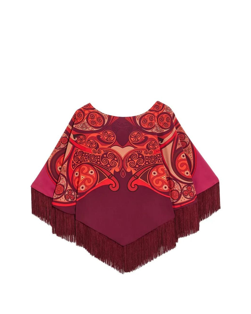 LaDoubleJ Mini Poncho in het Red
