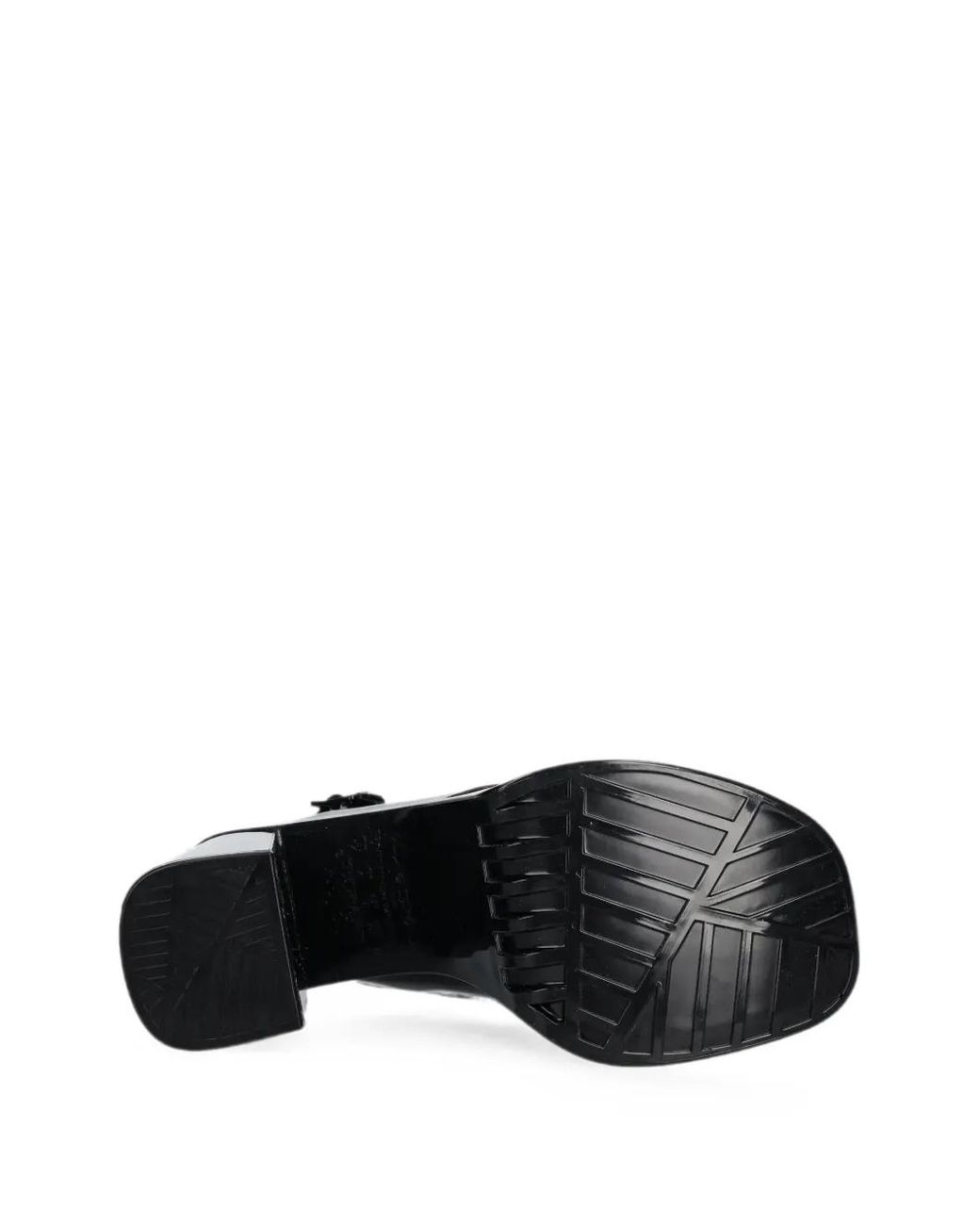 Melissa Black Dance Platform Crossover-Strap Pumps