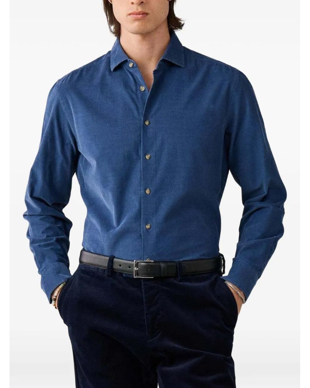 Hackett Blue Long-Sleeve Shirt for men
