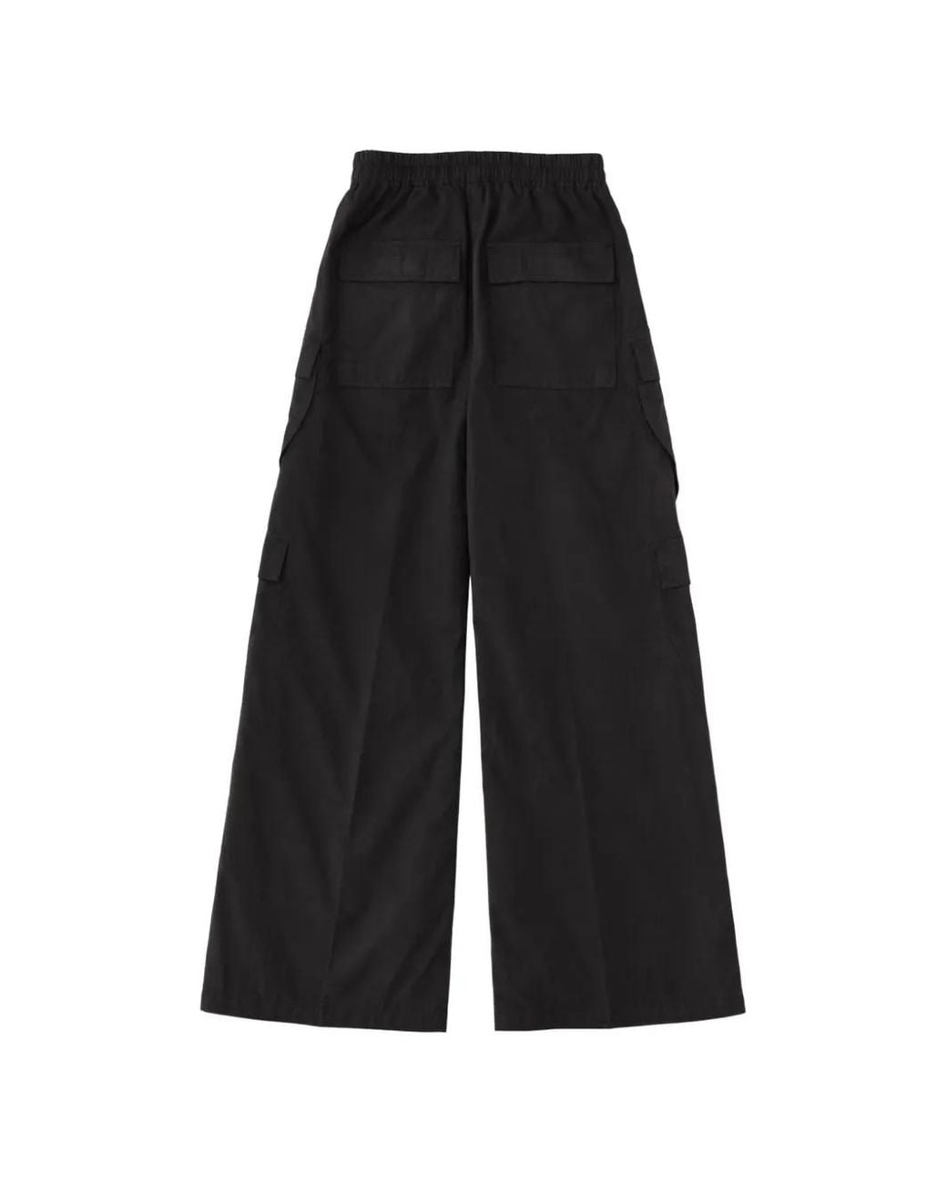 Rick Owens Black Drawstring-Waist Cargo Pants for men