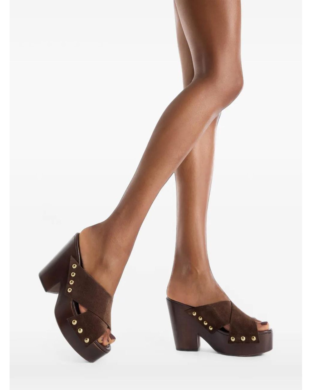 Paris Texas Brown Marisol Crossover-Strap Sandals