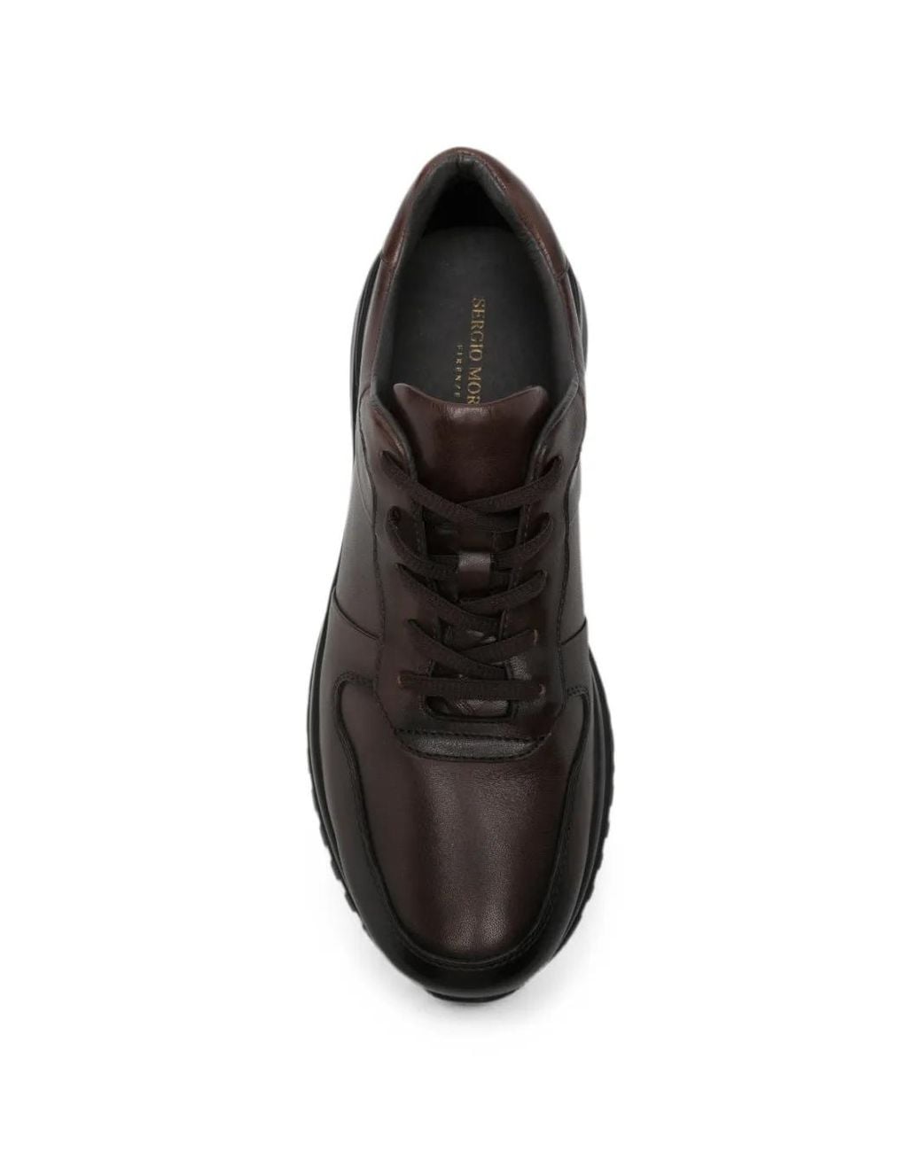 SERGIO MORETTI FIRENZE Black Baskets En Cuir À Lacets for men