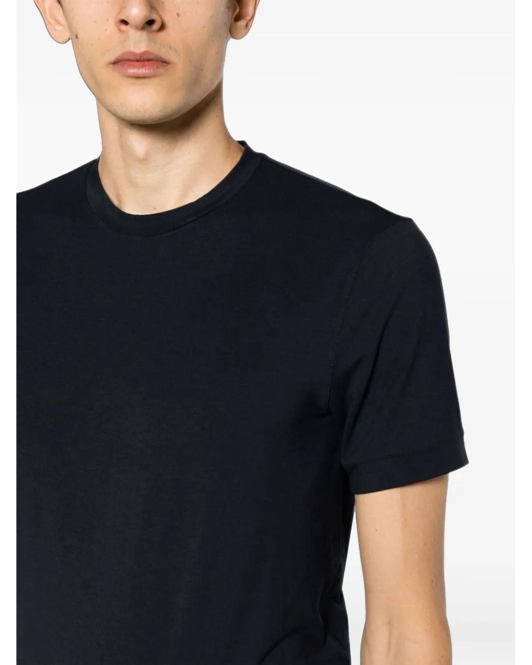 Giorgio Armani Black Icon Crew-Neck T-Shirt for men