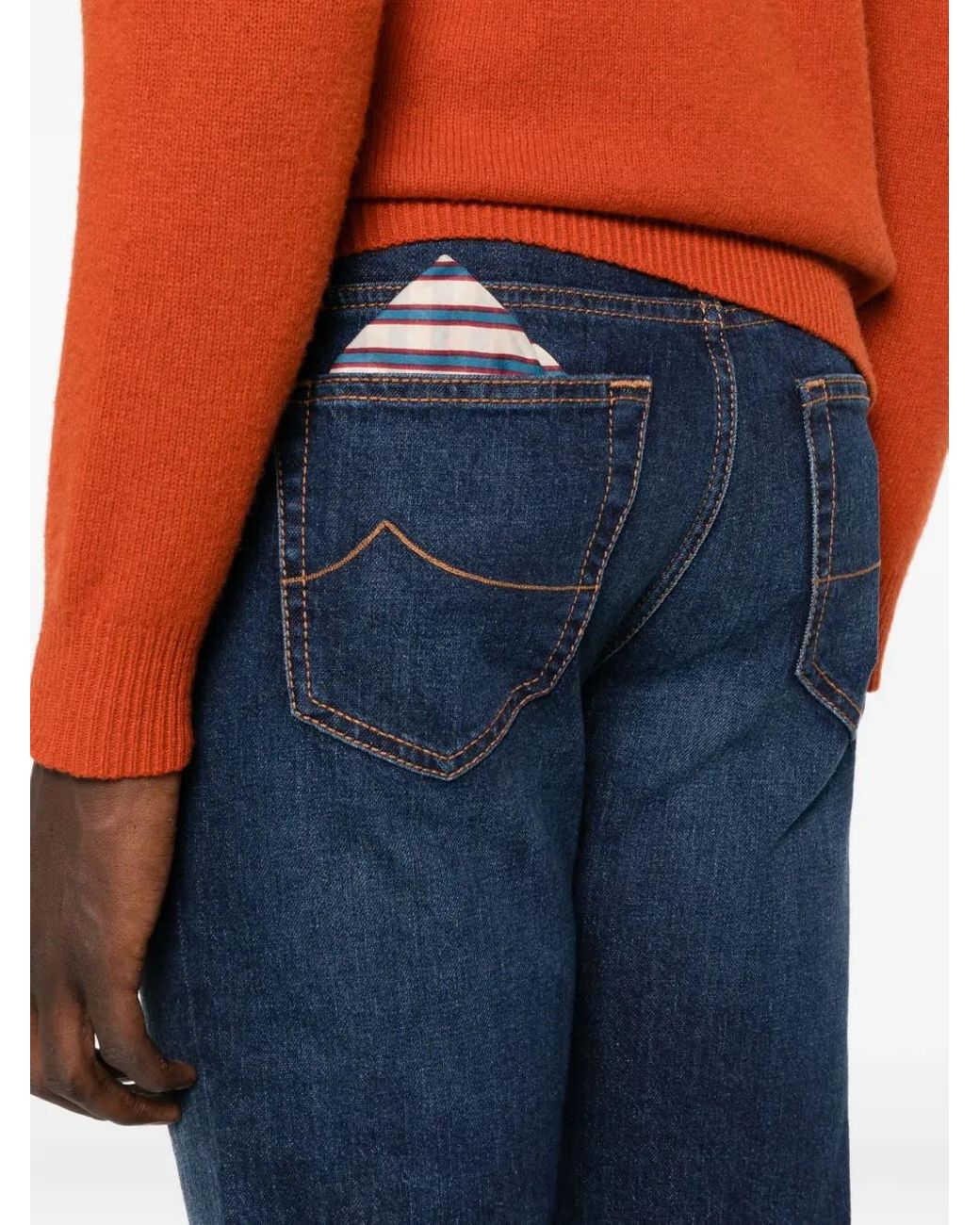 Jacob Cohen Blue Pocket-Detail Jeans for men