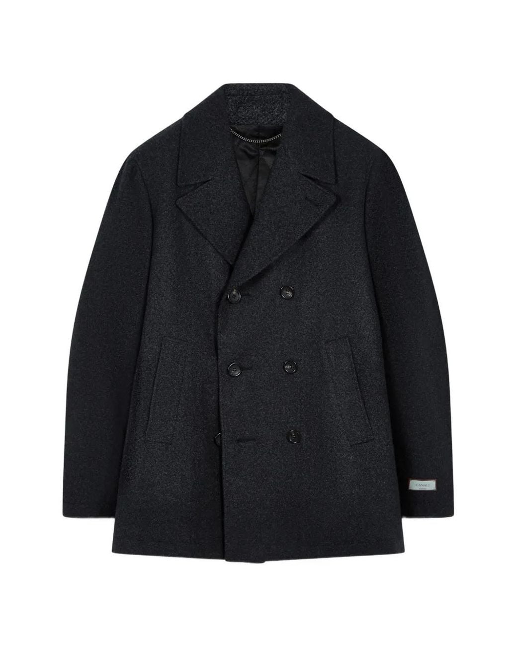 Canali Blue Manteau À Boutonnière Croisée for men
