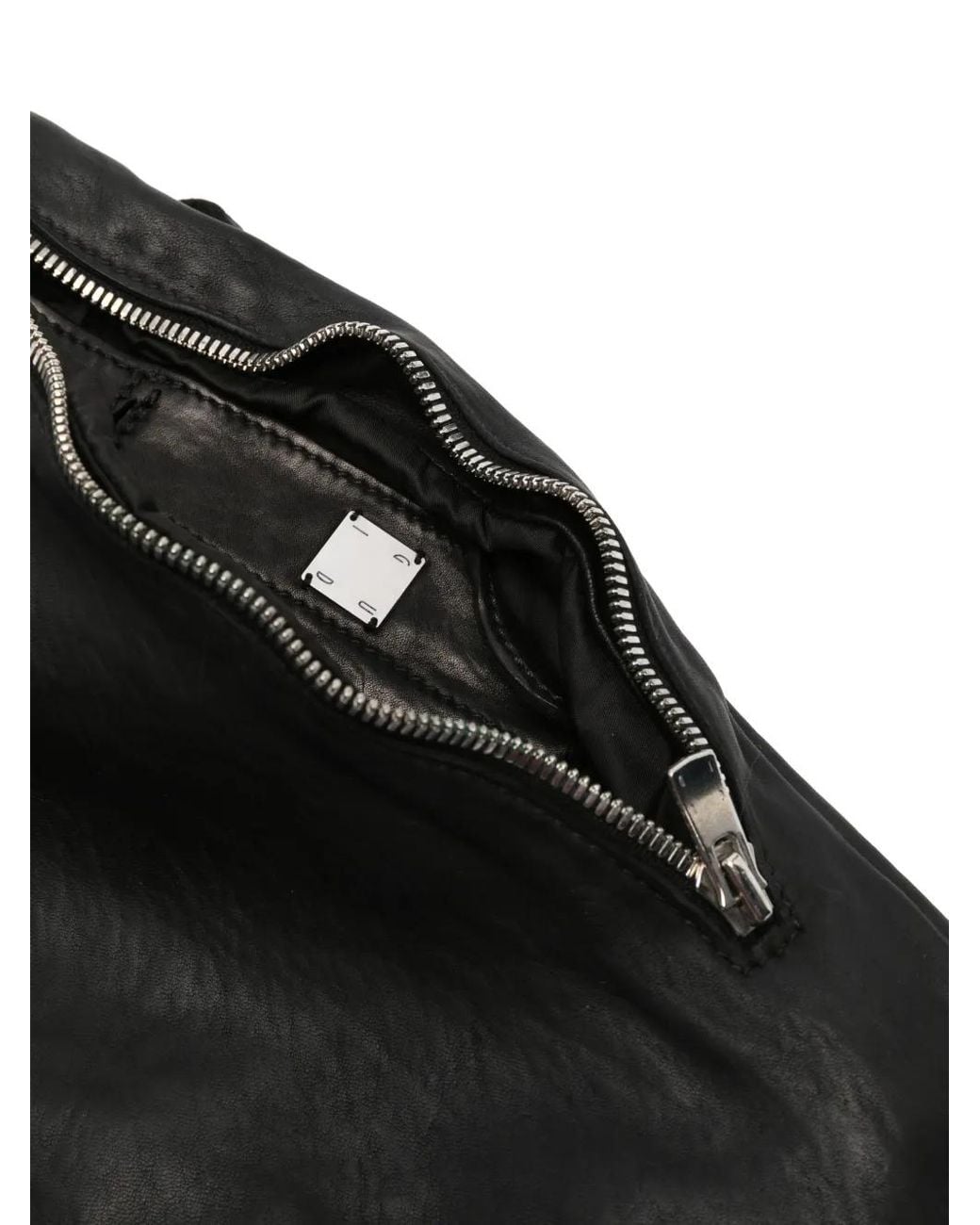 Guidi Black Leather Cross Body Bag for men