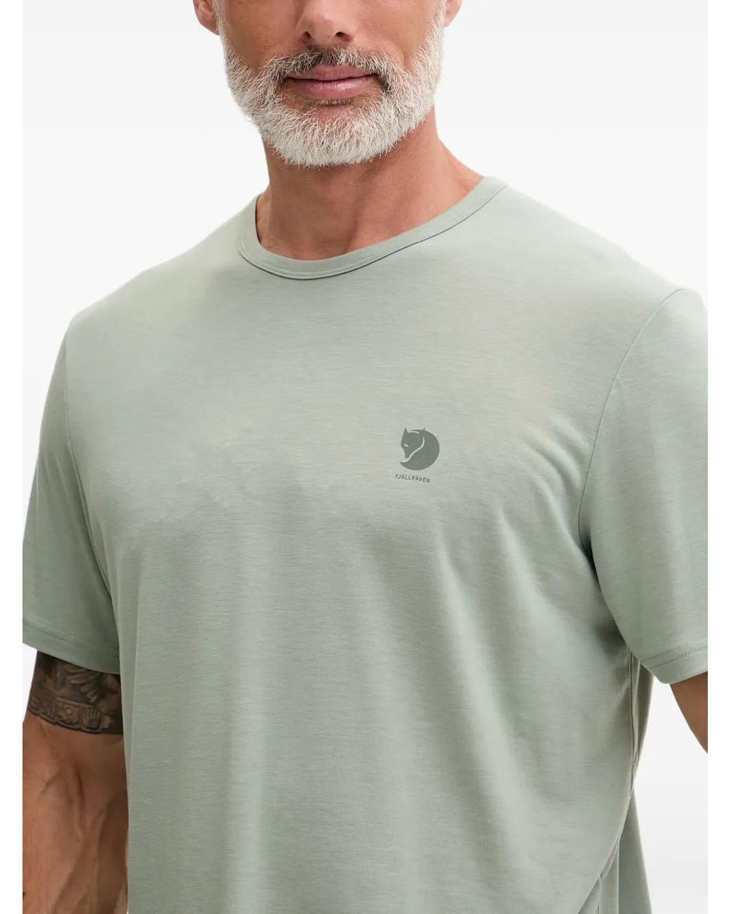 Fjallraven Green High Coast Logo-Print Crew-Neck T-Shirt for men