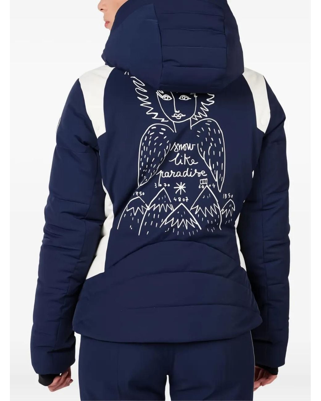 Rossignol Blue X Jcc Graphic-Print Down Jacket