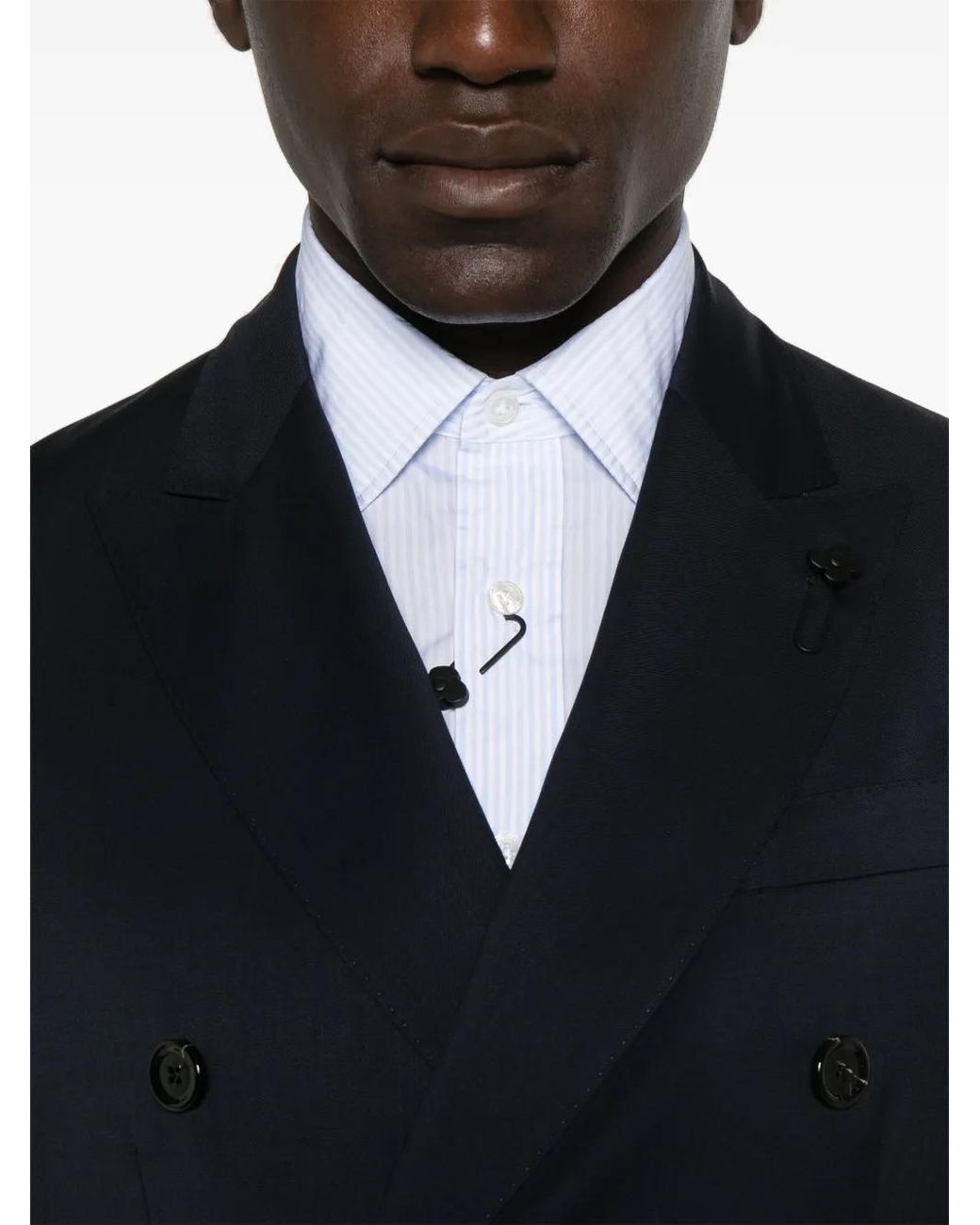 Lardini Blue Virgin Wool Suit for men