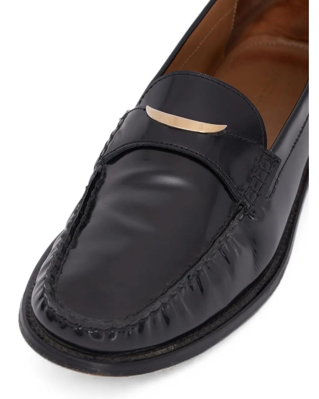 Anine Bing White Amoc Loafers