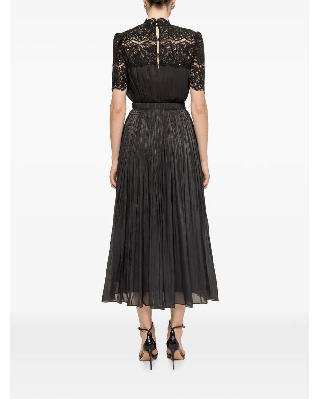 Nissa Black Robe Longue En Chiffon