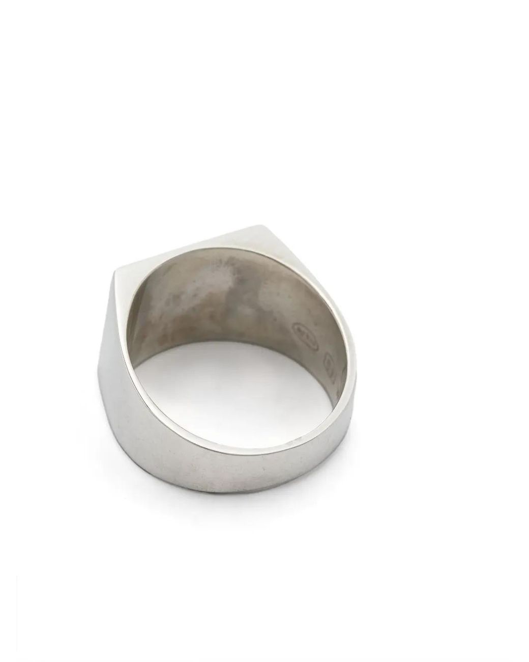 Square Signet Ring di Wouters & Hendrix in White