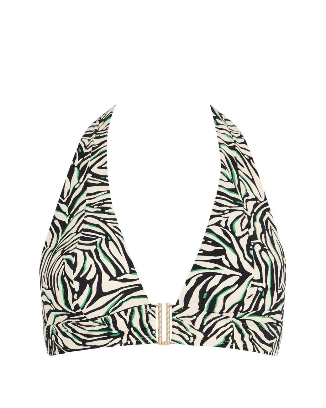 Aubade Black Tropical Splash Triangle Bikini Top