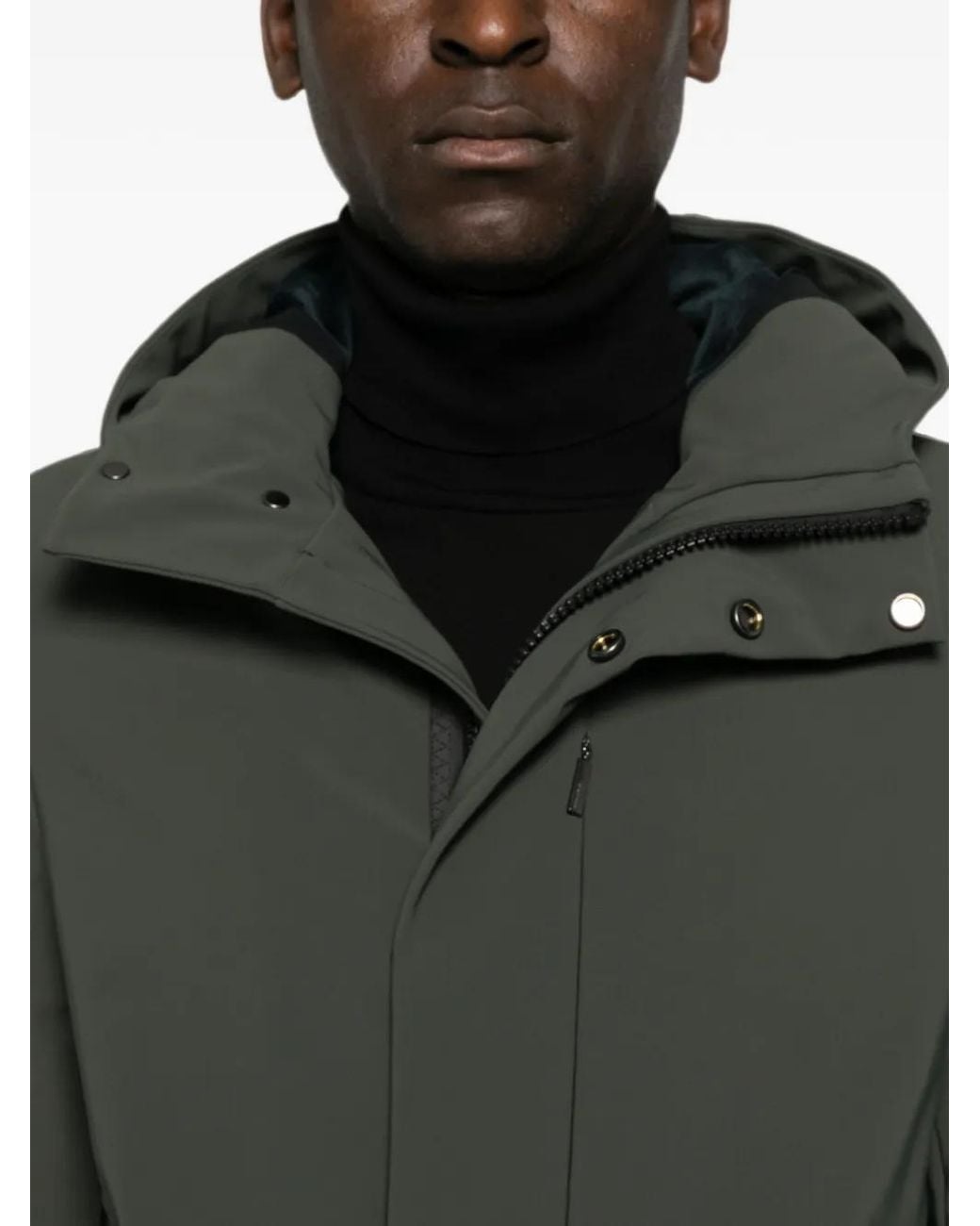 Rrd Gray Hooded Zip-Up Coat for men