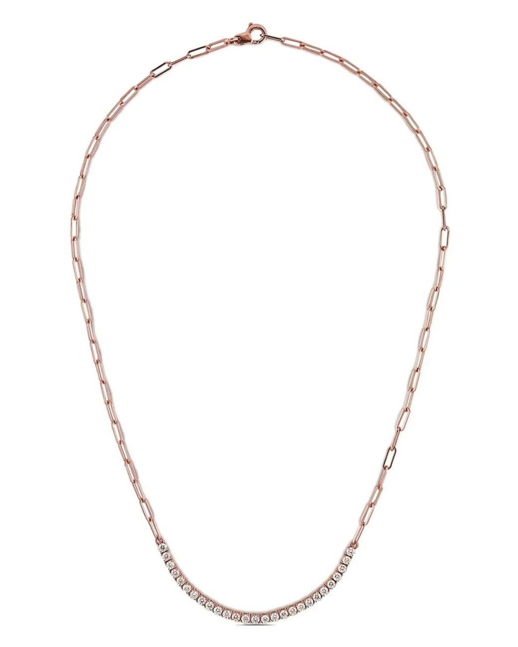 Jewels Aficionado Pink 18Kt Rose Diamond Chain Necklace