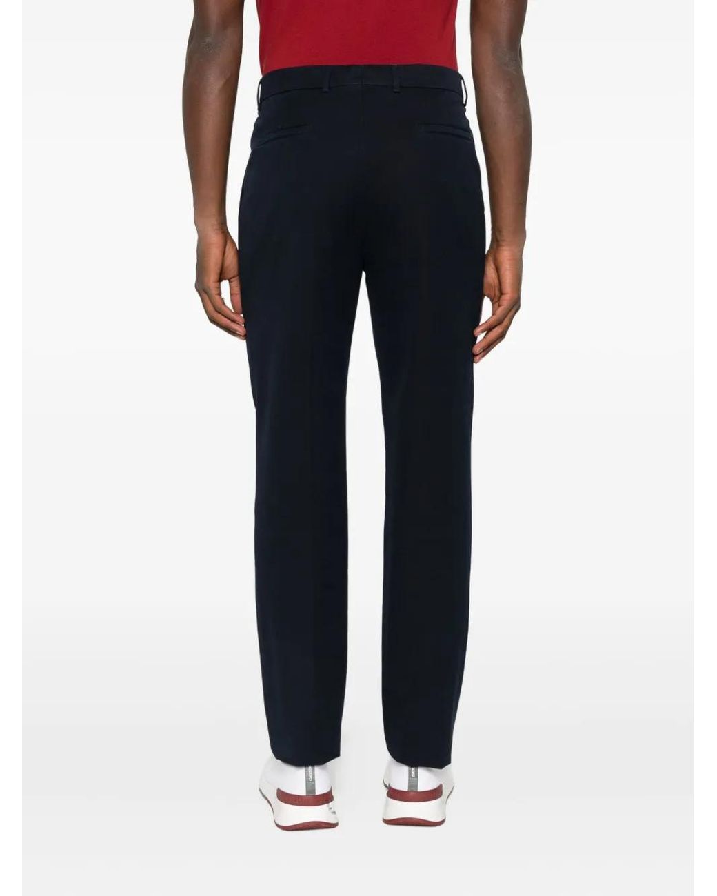 Brunello Cucinelli Blue Pleated Trousers for men